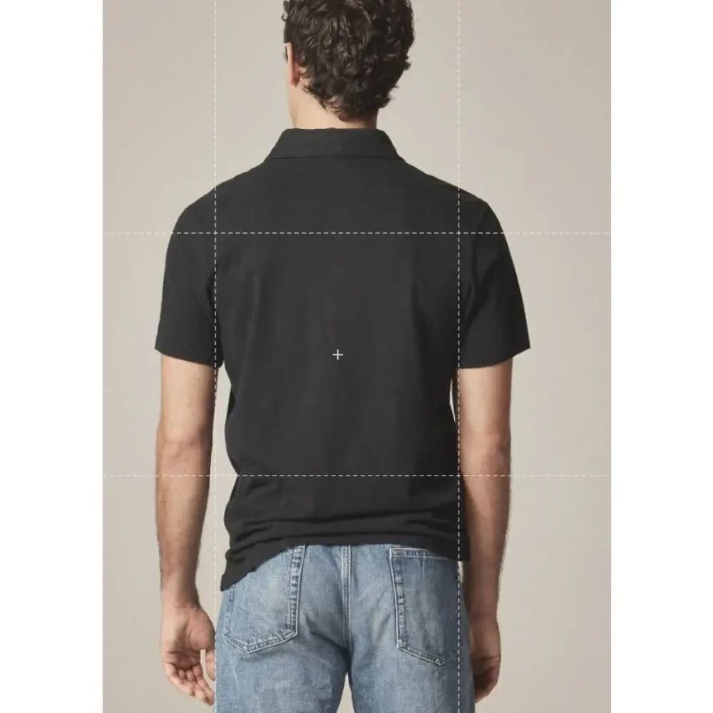 J.Crew Sueded Jersey Polo Shirt Mens M Tall Black Short Sleeve Classic BW394